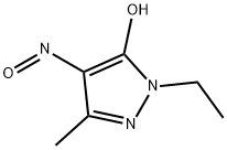 1H-Pyrazol-5-ol,  1-ethyl-3-methyl-4-nitroso- 结构式