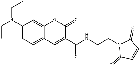 7-Diethylamino-3-[N-(2-maleimidoethyl)carbamoyl]coumarin 结构式