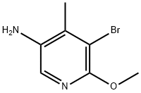 5-BROMO-6-METHOXY-4-METHYLPYRIDIN-3-AMINE 结构式