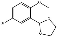 5-溴-2-甲氧基苯甲醛缩乙二醇 结构式