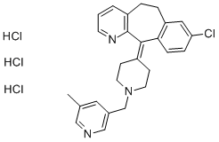 8-氯-6,11-二氢-11-[1-[(5-甲基-3-吡啶基)甲基]-4-亚哌啶基]-5H-苯并[5,6]环戊烷[1,2-B]吡啶盐酸盐 结构式