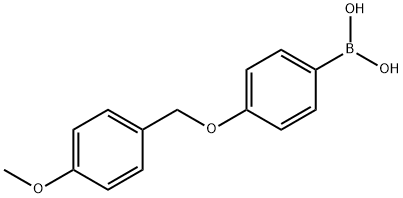 4-(4'-甲氧基苄氧基)苯基硼酸 结构式