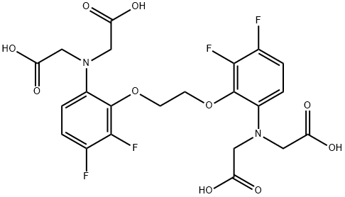 1,2-bis(2-amino-5,6-difluorophenoxy)ethane-N,N,N',N'-tetraacetic acid 结构式