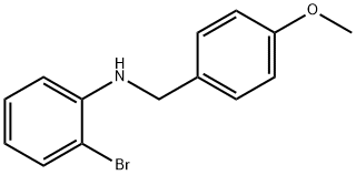 2-溴-N-(4-甲氧基苄基)苯胺 结构式