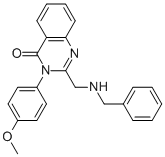 3-(4-METHOXYPHENYL)-2-[[(PHENYLMETHYL)AMINO]METHYL]-4(3H)-QUINAZOLINONE 结构式