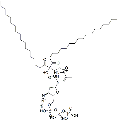 3'-azido-3'-deoxythymidine triphosphate distearoylglycerol 结构式