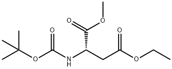 2-TERT-BUTOXYCARBONYLAMINO-SUCCINIC ACID 4-ETHYL ESTER 1-METHYL ESTER 结构式