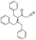4-S-N,N-二苄基氨基-3-氧代-5-苯基戊腈 结构式