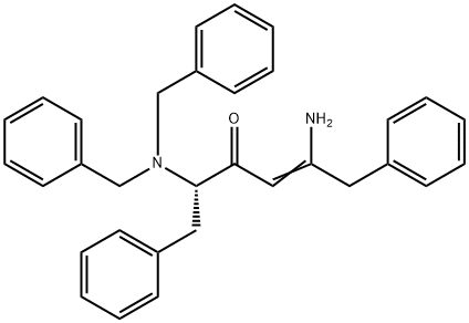 (S,Z)-5-氨基-2-(二苄基氨基)-1,6-二苯基己-4-烯-3-酮 结构式