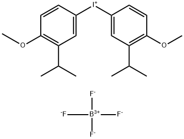 双[4-甲氧基-3-(1-甲基乙基)苯基]-四氟溴化碘 结构式