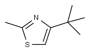 4-叔-丁基-2-甲基噻唑 结构式