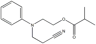 2-甲基丙酸 2-[(2-氰基乙基)苯基氨基]乙酯 结构式