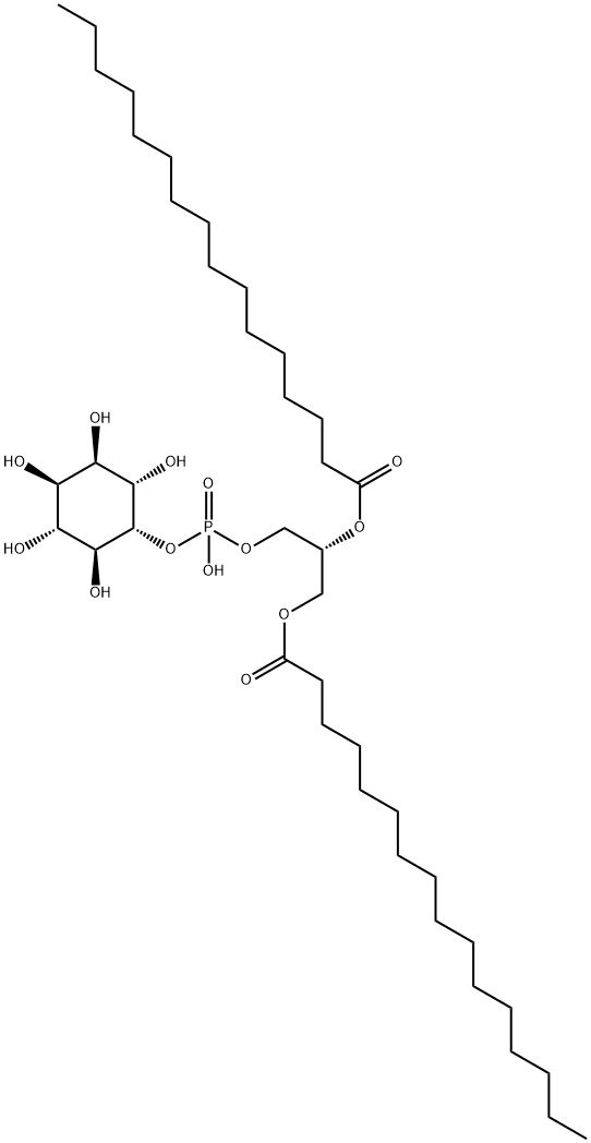 2-O-(1,2-O-dipalmitoyl-sn-glycero-3-phospho)inositol 结构式
