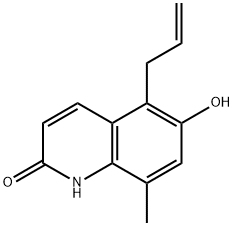2(1H)-Quinolinone, 6-hydroxy-8-methyl-5-(2-propenyl)- (9CI) 结构式