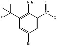2-氨基-5-溴-3-硝基三氟甲苯 结构式