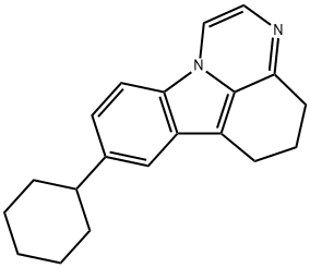 8-Cyclohexyl-5,6-dihydro-4H-pyrazino[3,2,1-jk]-carbazole 结构式