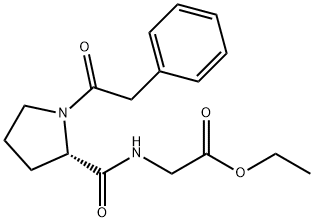N-(1-(苯基乙酰基)-L-脯氨酰)甘氨酸乙酯 结构式