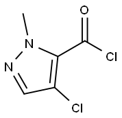 4-氯-1-甲基-1H-吡唑-5-甲酰氯 结构式