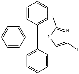 4-碘-2-甲基-1-(三苯基甲基)-1H-咪唑 结构式