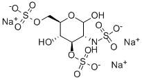 2-脱氧-2-(磺基氨基)-D-葡萄糖 3,6-二(硫酸氢酯)三钠盐 结构式