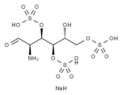D-氨基葡萄糖-3,4,6-三硫酸盐 结构式
