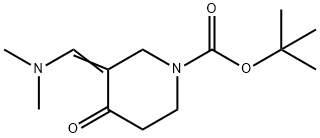 1-BOC-3-[(二甲氨基)亚甲基]-4-氧代哌啶 结构式