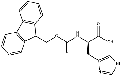 N-芴甲氧羰基-D-组氨酸 结构式