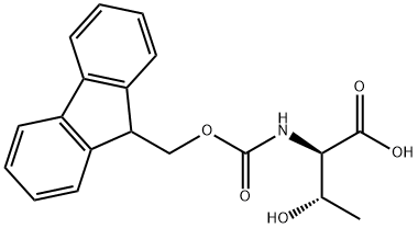 N-(9-芴甲氧羰基)-D-苏氨酸 结构式