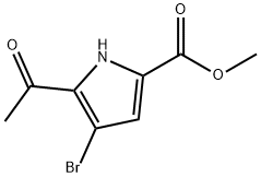 Methyl 5-acetyl-4-bromo-1H-pyrrole-2-carboxylate 结构式
