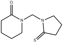 2-Piperidinone,  1-[(2-thioxo-1-pyrrolidinyl)methyl]- 结构式