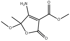 3-Furancarboxylicacid,4-amino-2,5-dihydro-5-methoxy-5-methyl-2-oxo-,methylester(9CI) 结构式