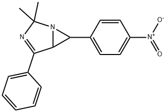 2,2-dimethyl-6-(4-nitrophenyl)-4-phenyl-1,3-diazabicyclo[3.1.0]hex-3-ene  结构式