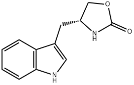 (R)-(-)-4-(1H-INDOL-3-YLMETHYL)-2-OXAZOLIDINONE 结构式