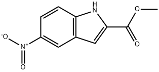 5-硝基-1H-吲哚-2-羧酸甲酯 结构式