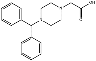 (4-BENZHYDRYL-PIPERAZIN-1-YL)-ACETIC ACID 结构式