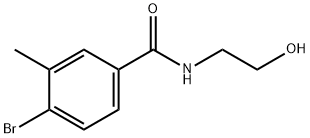 4-BROMO-N-(2-HYDROXYETHYL)-3-METHYLBENZAMIDE 结构式