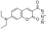 7-(二乙基氨基)香豆素-3-羰基叠氮化物 结构式