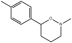 2-Methyl-3,4,5,6-tetrahydro-6-p-tolyl-2H-1,2-oxazine 结构式