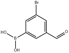 3-溴-5-甲酰基苯硼酸 结构式