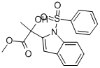 METHYL A-HYDROXY-A-METHYL-1-(PHENYLSULFONYL)INDOLE-2-ACETATE 结构式