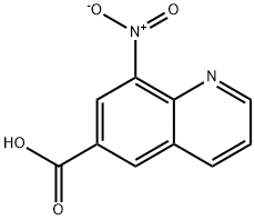 8-硝基喹啉-6-羧酸 结构式