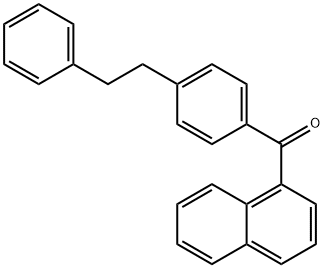 4-苯乙基苯基-1-萘基酮 结构式