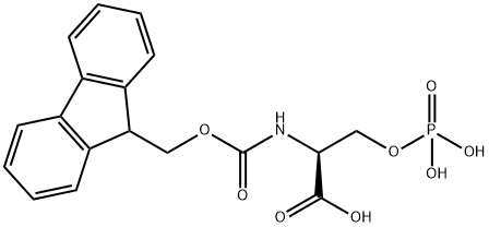 N-芴甲氧羰基-O-磷酰-L-丝氨酸 结构式
