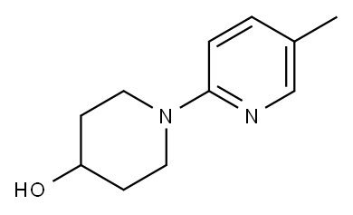 1-(5-甲基吡啶-2-基)哌啶-4-醇 结构式