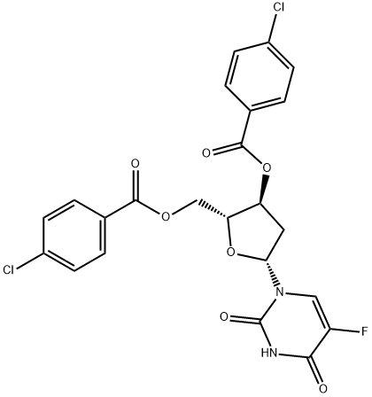 3,5-Di-O-p-chlorobenzoyl Floxuridine 结构式