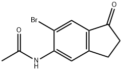 N-(6-溴-1-氧代-2,3-二氢-1H-茚-5-基)乙酰胺 结构式