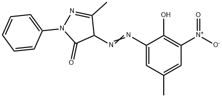 4-[(6-hydroxy-5-nitro-m-tolyl)azo]-3-methyl-1-phenyl-2-pyrazolin-5-one 结构式