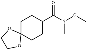 N-甲氧基-N-甲基-1,4 - 二氧杂螺<4.5>癸烷-8 - 甲酰胺 结构式