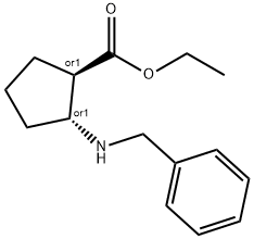 trans-ethyl 2-(benzylaMino)cyclopentanecarboxylate 结构式