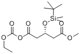 1-乙氧羰基-5-甲基-(3R)-叔丁基二甲硅氧基戊二酸酯 结构式